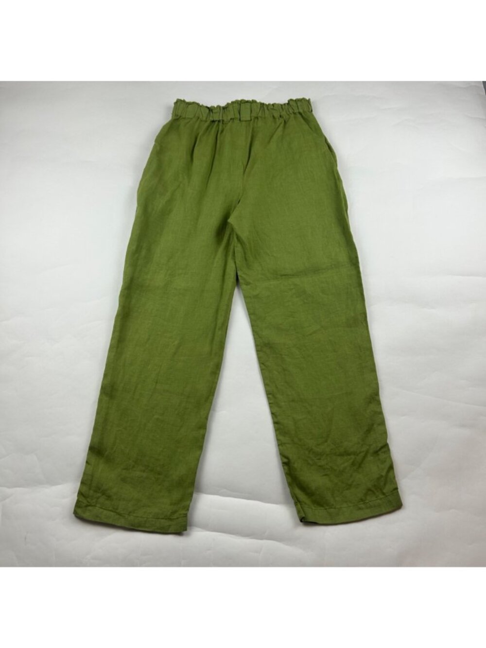 C&C California Green Linen High Rise Ankle Pant S - Picture 4 of 5